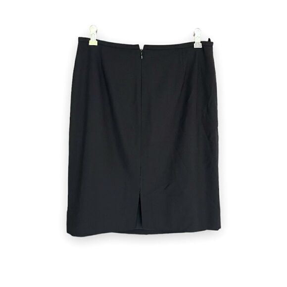 ARMANI COLLEZIONI | Black Virgin Wool Suit Skirt (8) - Picture 2 of 5